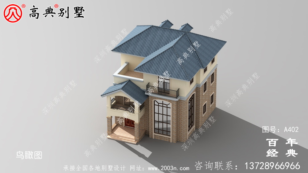 全套新農村別墅三樓設計圖紙_別墅設計圖紙、農村住宅設計圖紙