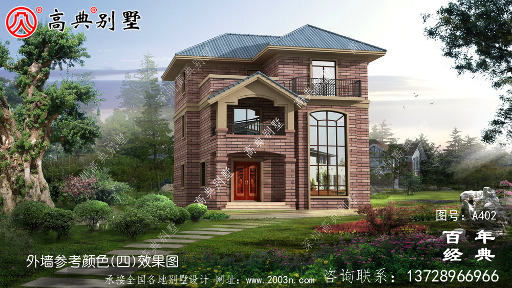 全套新農村別墅三樓設計圖紙_別墅設計圖紙、農村住宅設計圖紙