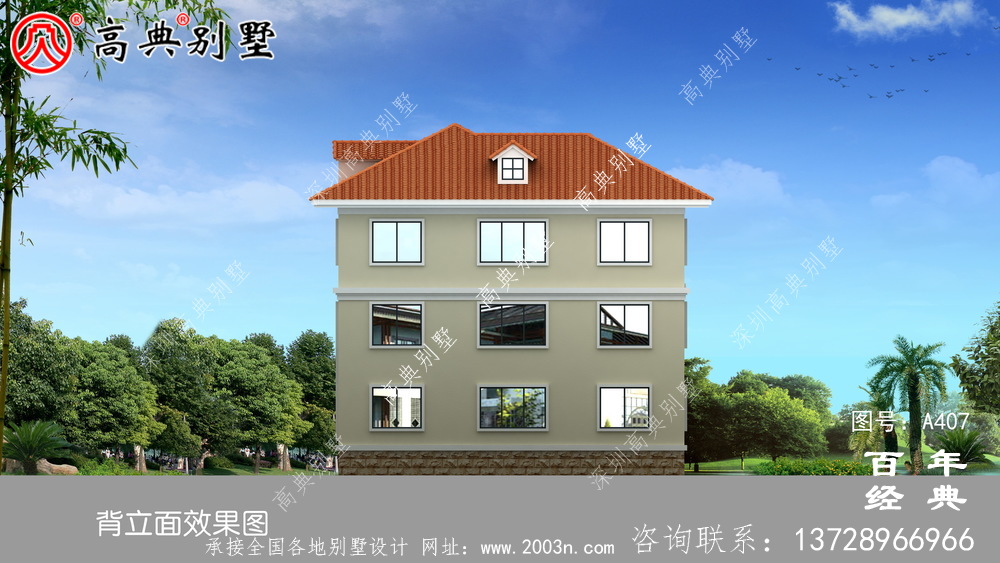 三層帶車庫新農(nóng)村住宅設計方案施工圖紙及設計效果圖_別墅設計圖紙,農(nóng)村房屋設計圖