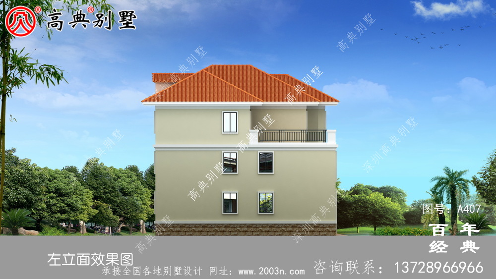 三層帶車庫新農(nóng)村住宅設計方案施工圖紙及設計效果圖_別墅設計圖紙,農(nóng)村房屋設計圖