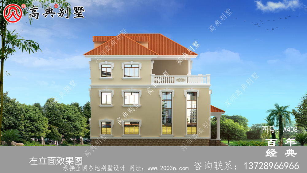 農(nóng)村三層實(shí)用帶露臺(tái)車庫住宅設(shè)計(jì)圖紙及效果圖_別墅設(shè)計(jì)圖紙、農(nóng)村住宅設(shè)計(jì)圖紙