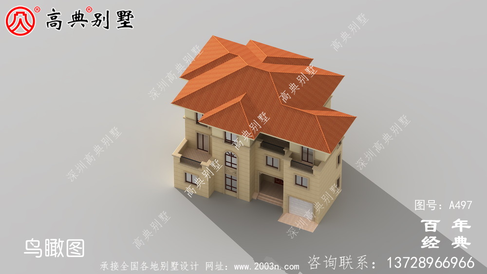 三層帶露臺農村住宅圖紙_別墅設計圖紙,新農村別墅,農村自建房設計