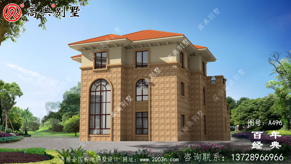 農(nóng)村三層帶車庫住宅設(shè)計(jì)圖_別墅設(shè)計(jì)圖紙,新農(nóng)村別墅,農(nóng)村自建房設(shè)計(jì)