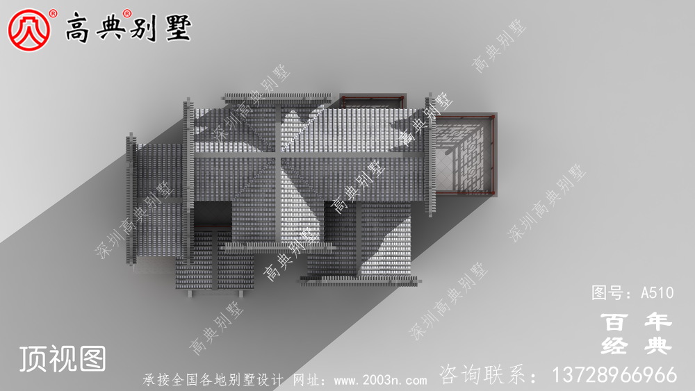新農村三層徽派式住宅圖紙_別墅設計圖紙,新農村別墅,農村自建房設計