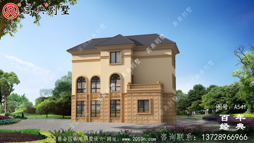 三層帶車庫(kù)新農(nóng)村住宅設(shè)計(jì)圖紙_別墅設(shè)計(jì)圖紙,新農(nóng)村別墅施工圖