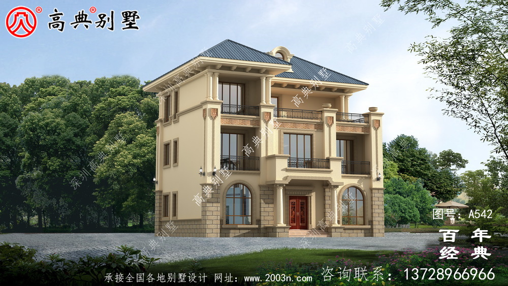 美麗的三層別墅圖紙_別墅設(shè)計(jì)圖紙,新農(nóng)村別墅,農(nóng)村自建設(shè)計(jì)