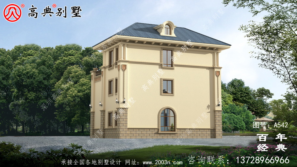 美麗的三層別墅圖紙_別墅設(shè)計(jì)圖紙,新農(nóng)村別墅,農(nóng)村自建設(shè)計(jì)