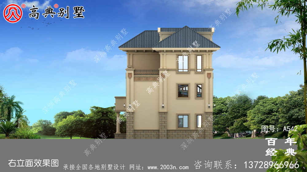 美麗的三層別墅圖紙_別墅設(shè)計(jì)圖紙,新農(nóng)村別墅,農(nóng)村自建設(shè)計(jì)