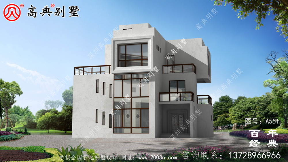 三層現代式別墅設計_別墅設計圖紙,新農村別墅,農村自建房設計 三層現代式別墅設計_別墅設計圖紙,新農村別墅,農村自建房設計