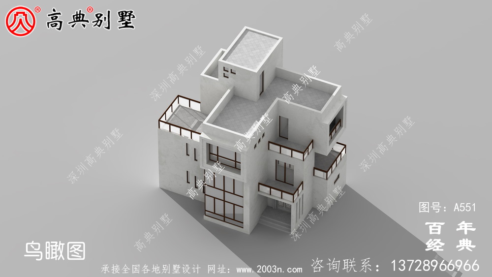三層現代式別墅設計_別墅設計圖紙,新農村別墅,農村自建房設計