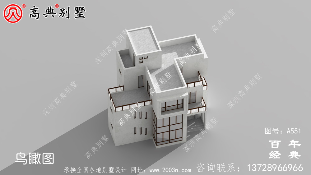 三層現代式別墅設計_別墅設計圖紙,新農村別墅,農村自建房設計
