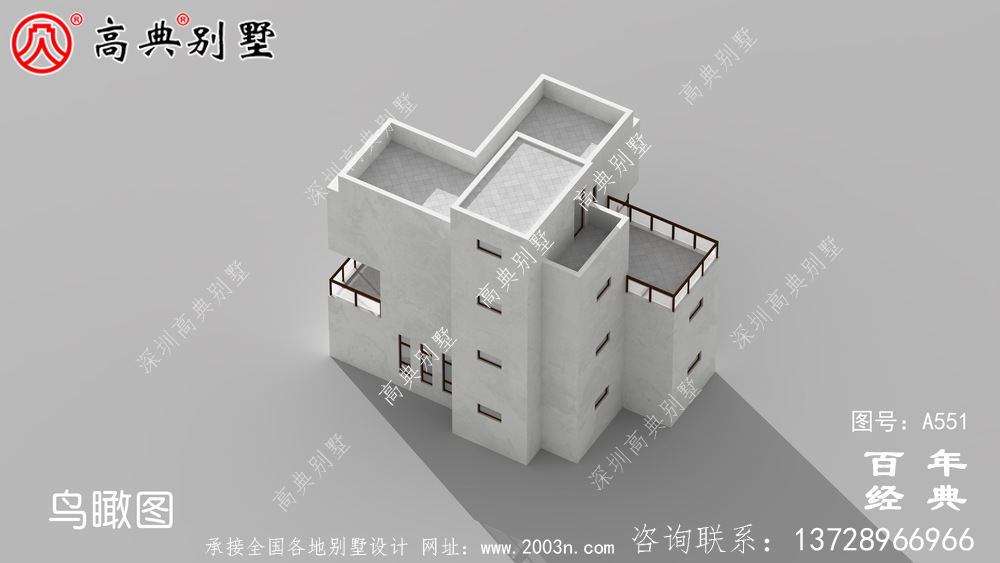 三層現代式別墅設計_別墅設計圖紙,新農村別墅,農村自建房設計