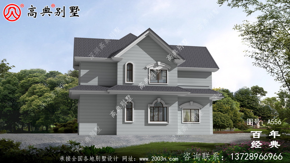 兩層別墅施工圖帶效果圖_別墅設(shè)計圖紙,新農(nóng)村別墅,農(nóng)村自建房設(shè)計