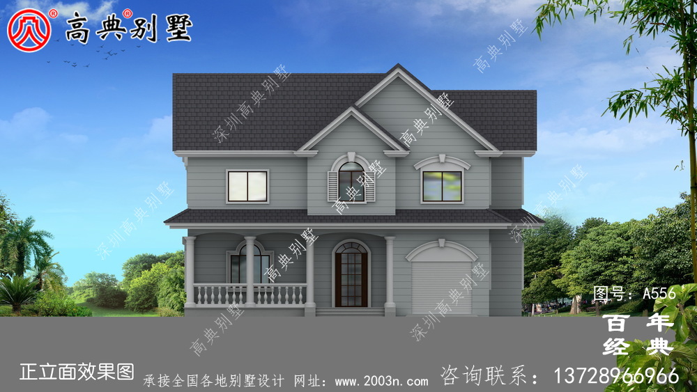 兩層別墅施工圖帶效果圖_別墅設(shè)計圖紙,新農(nóng)村別墅,農(nóng)村自建房設(shè)計
