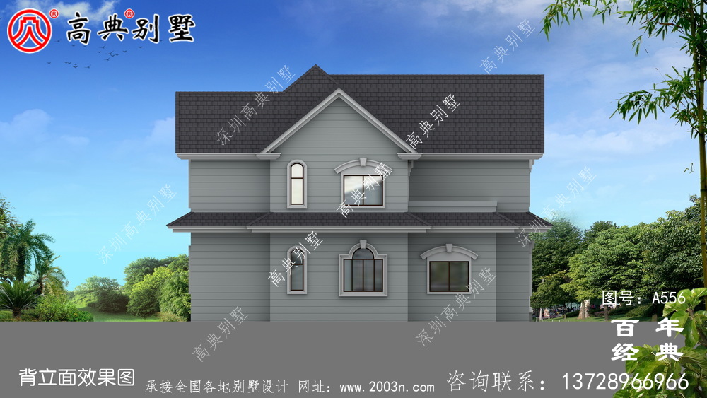 兩層別墅施工圖帶效果圖_別墅設(shè)計圖紙,新農(nóng)村別墅,農(nóng)村自建房設(shè)計