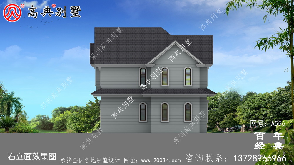 兩層別墅施工圖帶效果圖_別墅設(shè)計圖紙,新農(nóng)村別墅,農(nóng)村自建房設(shè)計