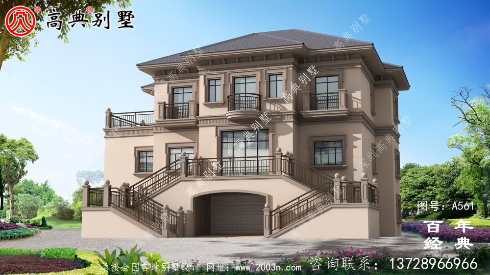 三層別墅效果圖及施工圖紙_別墅設計圖紙,新農村別墅,農村自建別墅設計方案