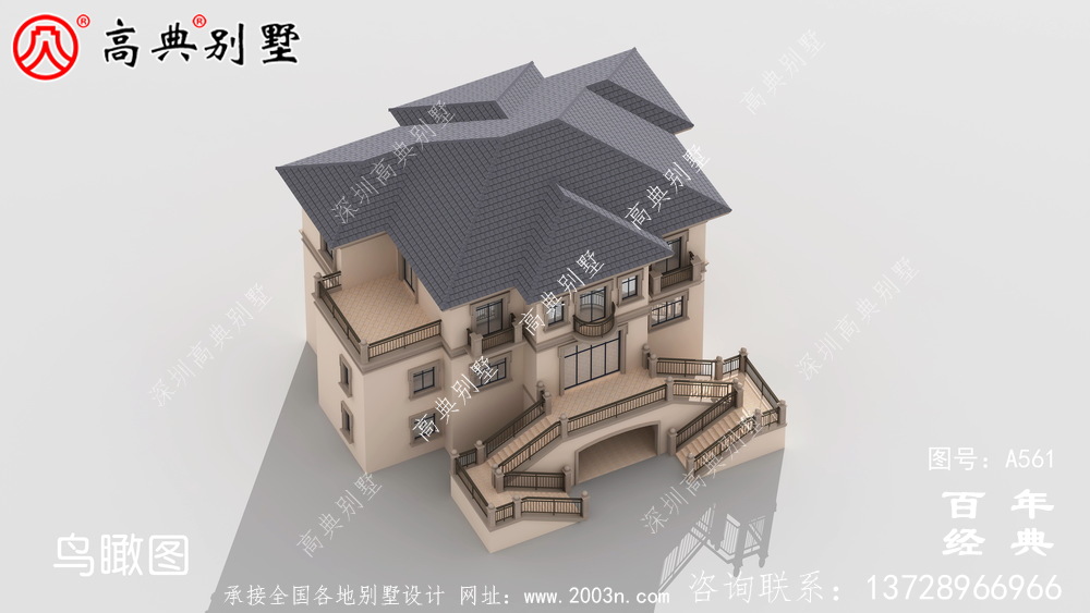 三層別墅效果圖及施工圖紙_別墅設計圖紙,新農村別墅,農村自建別墅設計方案