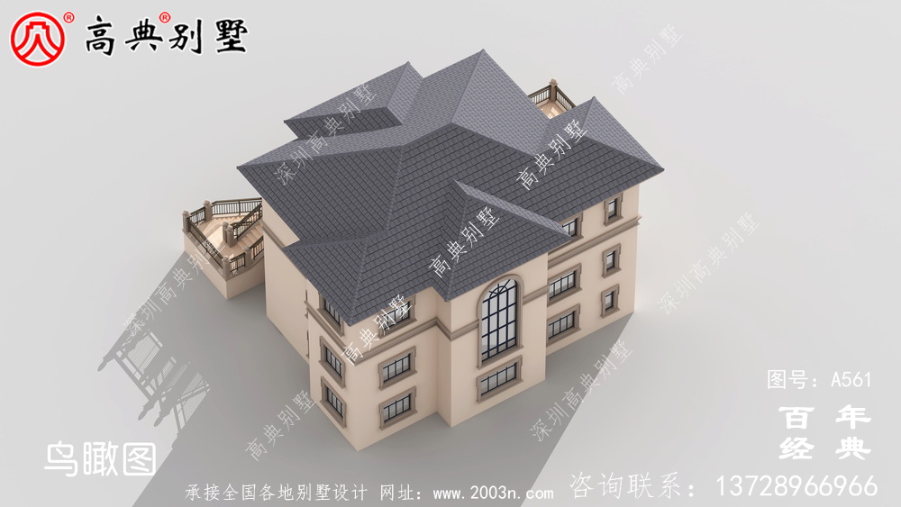 三層別墅效果圖及施工圖紙_別墅設計圖紙,新農村別墅,農村自建別墅設計方案