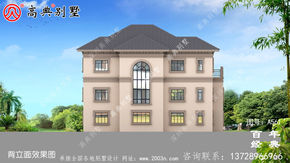 三層別墅效果圖及施工圖紙_別墅設計圖紙,新農村別墅,農村自建別墅設計方案