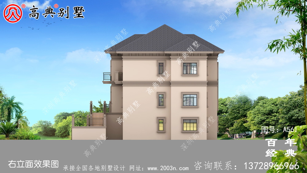 三層別墅效果圖及施工圖紙_別墅設計圖紙,新農村別墅,農村自建別墅設計方案