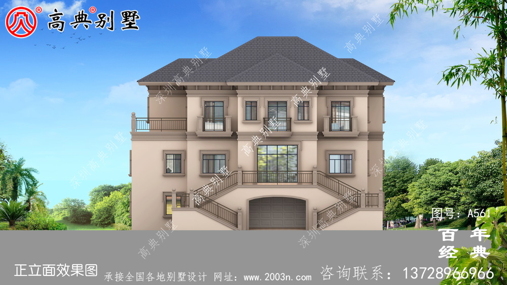 三層別墅效果圖及施工圖紙_別墅設計圖紙,新農村別墅,農村自建別墅設計方案