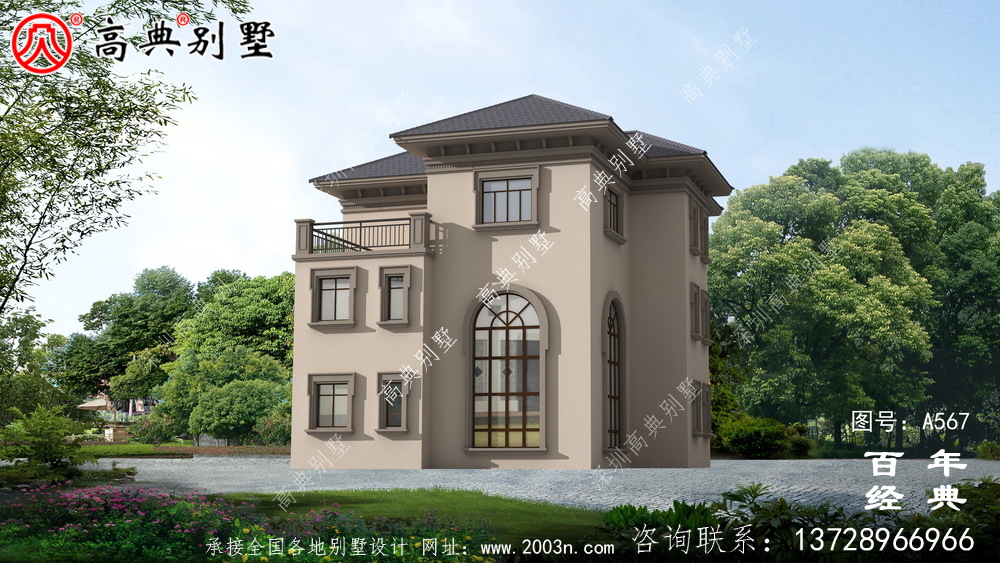 漂亮的三層別墅圖紙_別墅設計圖紙,新農村別墅,農村自建房設計