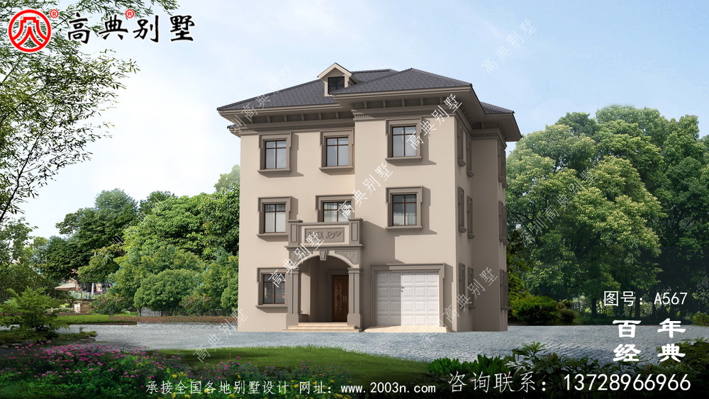 漂亮的三層別墅圖紙_別墅設計圖紙,新農村別墅,農村自建房設計