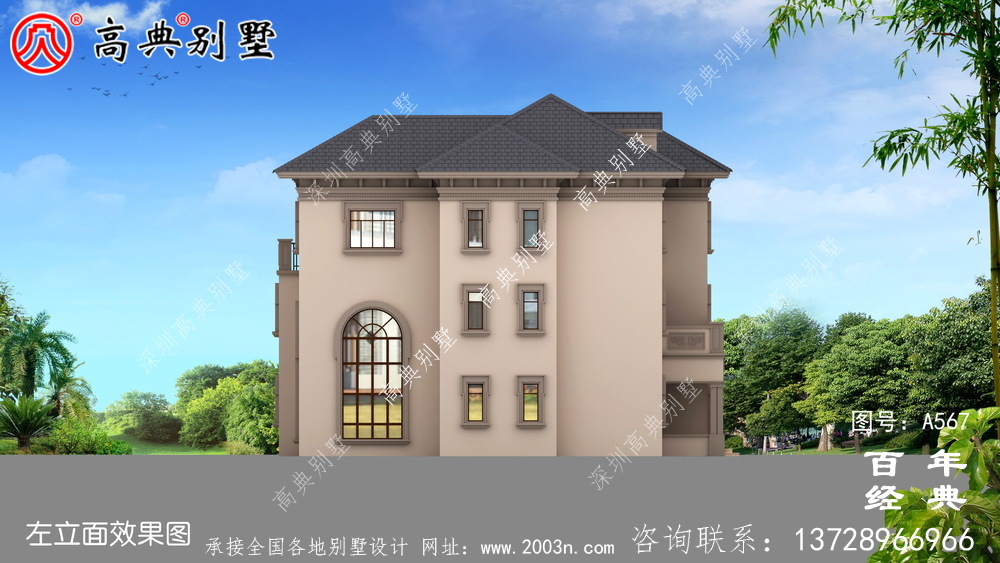 漂亮的三層別墅圖紙_別墅設計圖紙,新農村別墅,農村自建房設計
