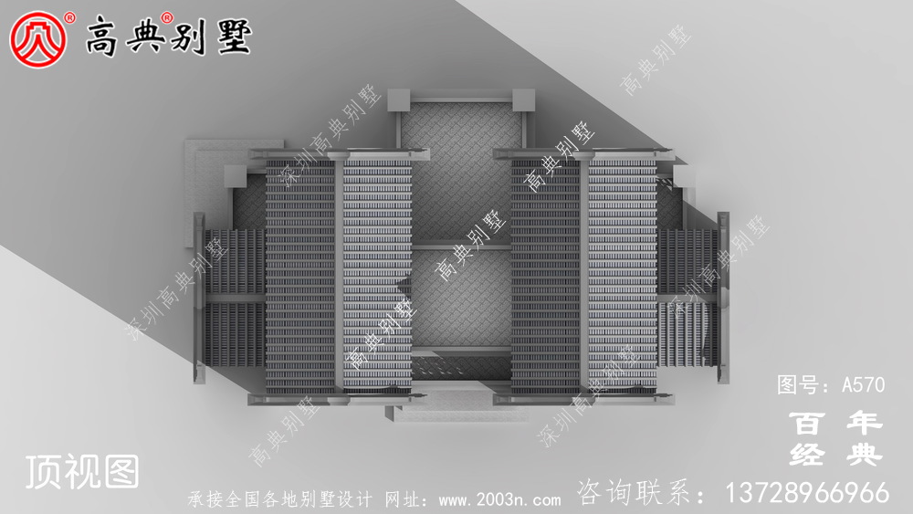 四層中式潮派新農村別墅設計圖紙_別墅設計圖紙,新農村別墅,農村自建房設計