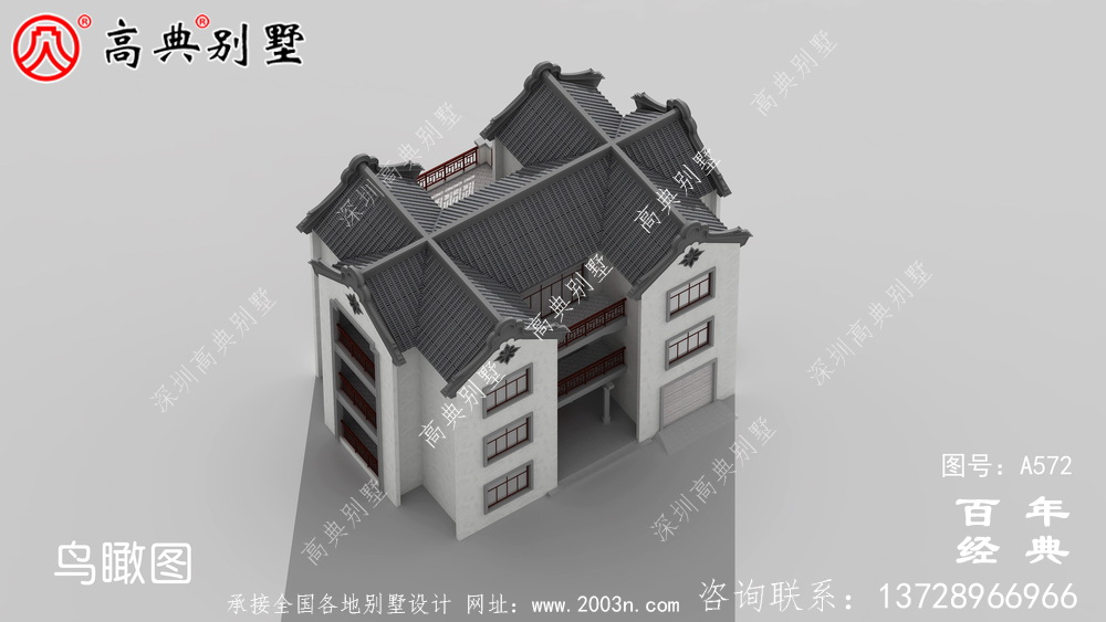 美麗的三層帶車庫(kù)別墅圖紙_別墅設(shè)計(jì)圖紙,新農(nóng)村別墅,農(nóng)村自建設(shè)計(jì)