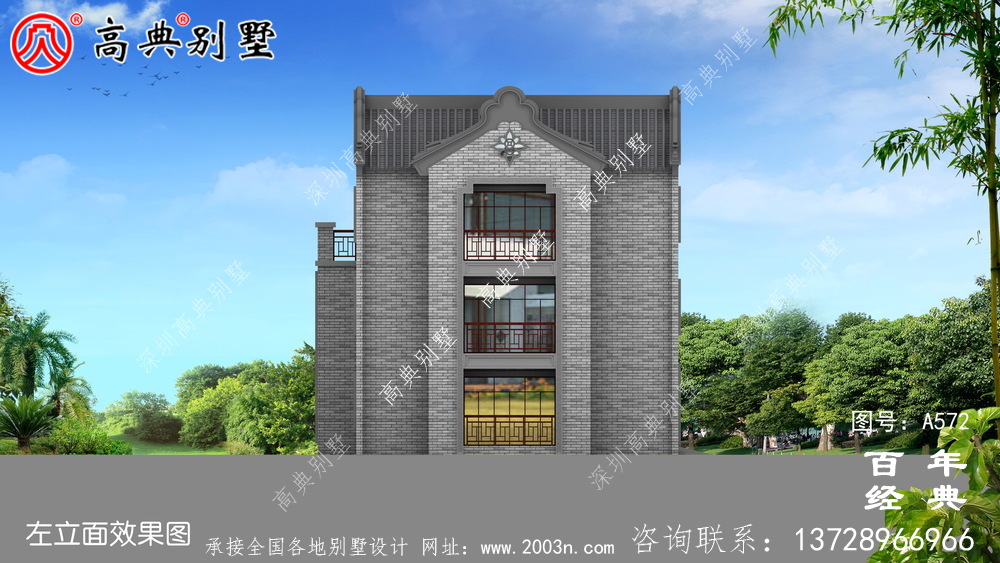 美麗的三層帶車庫(kù)別墅圖紙_別墅設(shè)計(jì)圖紙,新農(nóng)村別墅,農(nóng)村自建設(shè)計(jì)