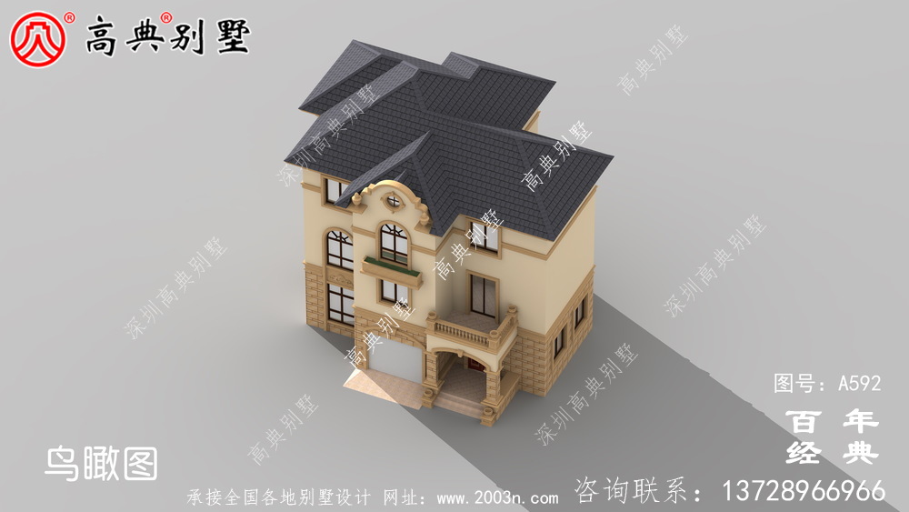 三層帶車(chē)庫(kù)別墅設(shè)計(jì)效果圖及施工圖_別墅設(shè)計(jì)圖紙,新農(nóng)村別墅,農(nóng)村自建房設(shè)計(jì)