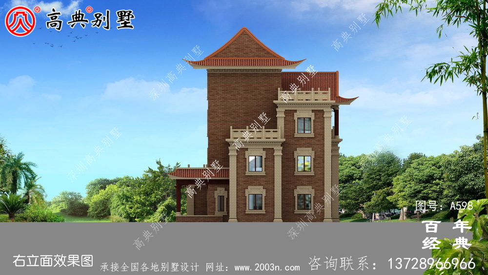 新農村四層中式住宅推薦方案_別墅設計圖紙,新農村別墅,農村自建房設計