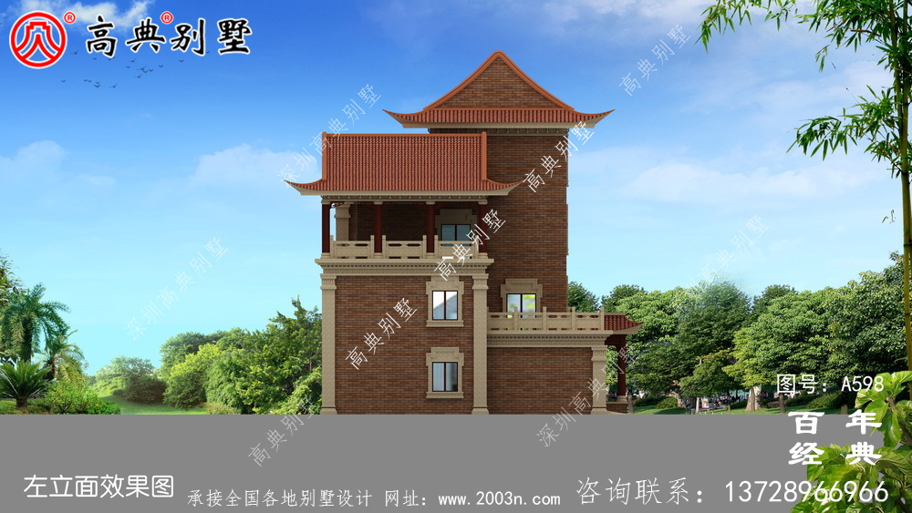 新農村四層中式住宅推薦方案_別墅設計圖紙,新農村別墅,農村自建房設計