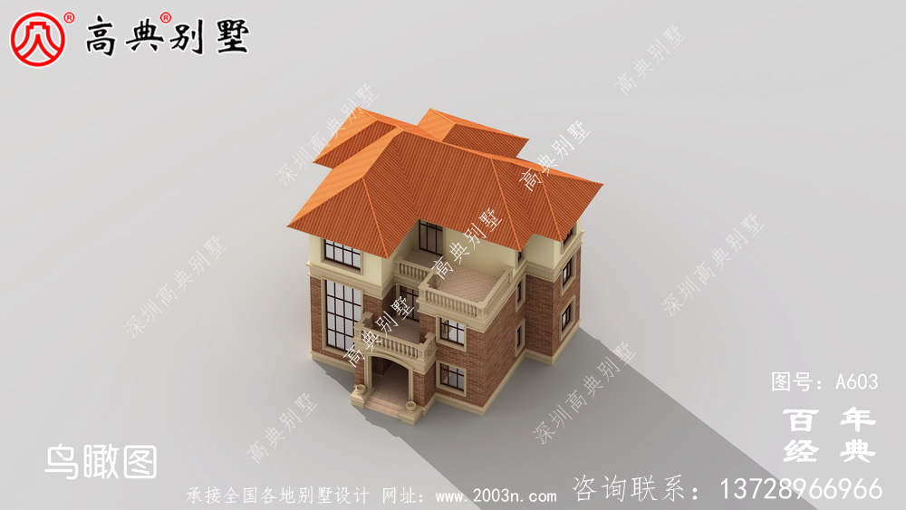 新農村三層帶陽臺住宅推薦方案_別墅設計圖紙,新農村別墅,農村自建房設計