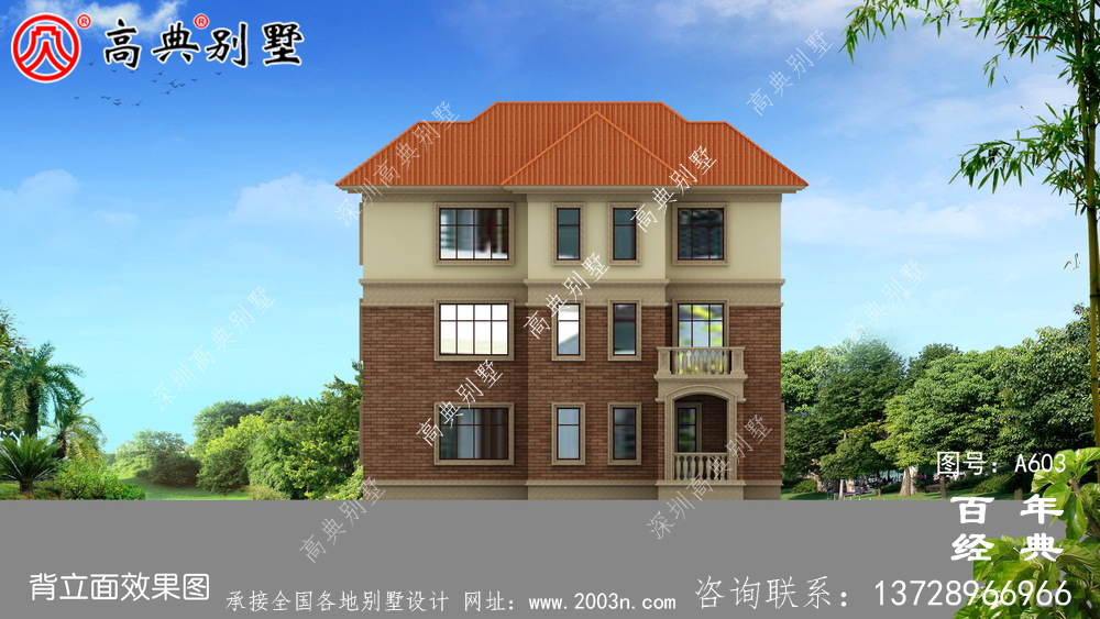 新農村三層帶陽臺住宅推薦方案_別墅設計圖紙,新農村別墅,農村自建房設計