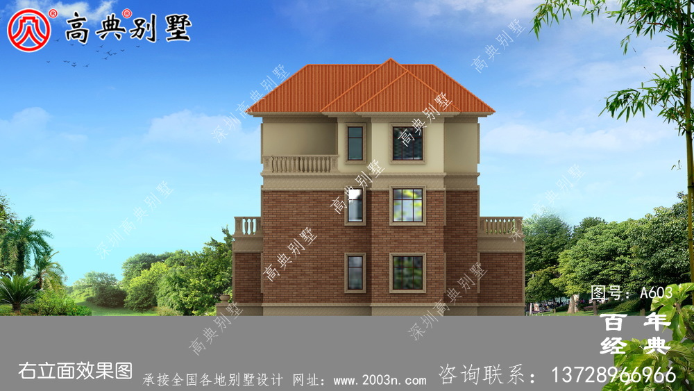 新農村三層帶陽臺住宅推薦方案_別墅設計圖紙,新農村別墅,農村自建房設計