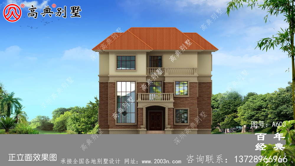 新農村三層帶陽臺住宅推薦方案_別墅設計圖紙,新農村別墅,農村自建房設計