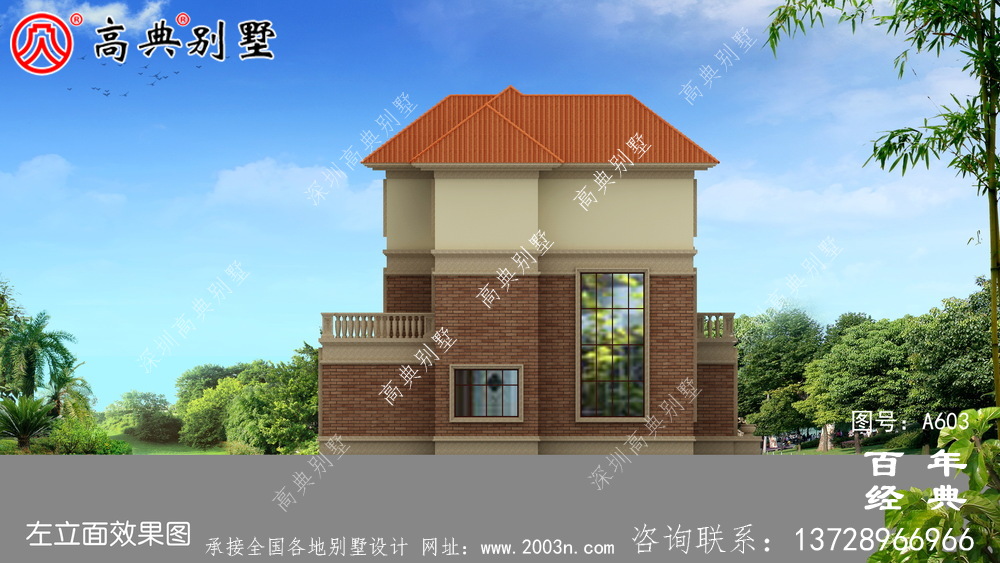 新農村三層帶陽臺住宅推薦方案_別墅設計圖紙,新農村別墅,農村自建房設計
