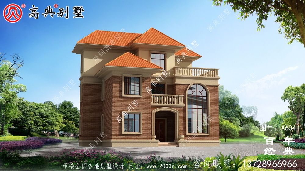 三層帶露臺小別墅施工圖_別墅設計圖紙,新農村別墅,農村自建房設計