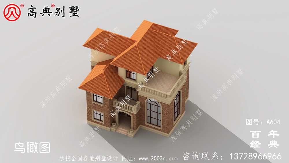 三層帶露臺小別墅施工圖_別墅設計圖紙,新農村別墅,農村自建房設計
