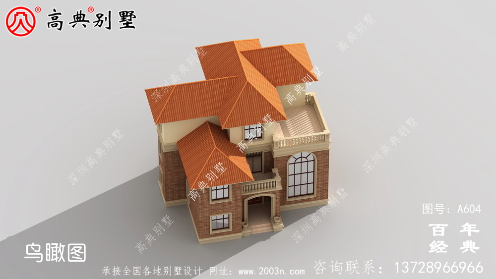 三層帶露臺小別墅施工圖_別墅設計圖紙,新農村別墅,農村自建房設計