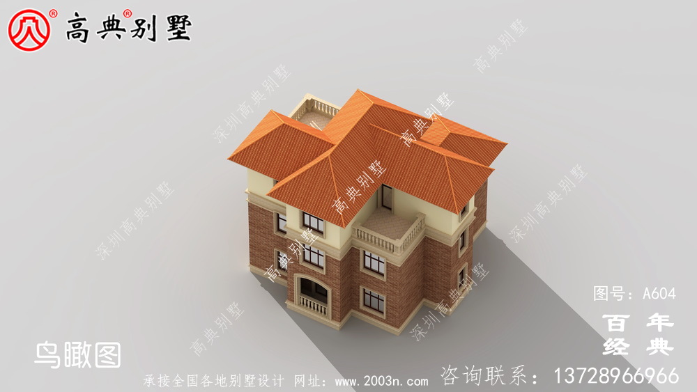 三層帶露臺小別墅施工圖_別墅設計圖紙,新農村別墅,農村自建房設計