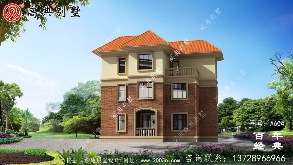 三層帶露臺小別墅施工圖_別墅設計圖紙,新農村別墅,農村自建房設計