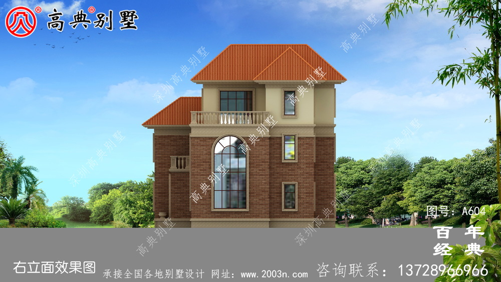 三層帶露臺小別墅施工圖_別墅設計圖紙,新農村別墅,農村自建房設計