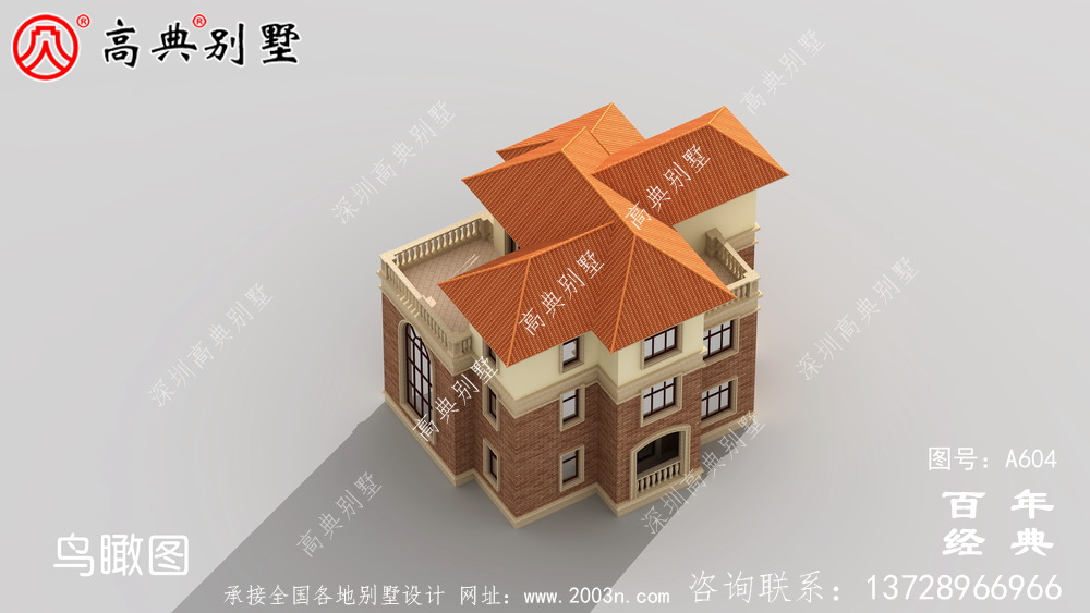 三層帶露臺小別墅施工圖_別墅設計圖紙,新農村別墅,農村自建房設計