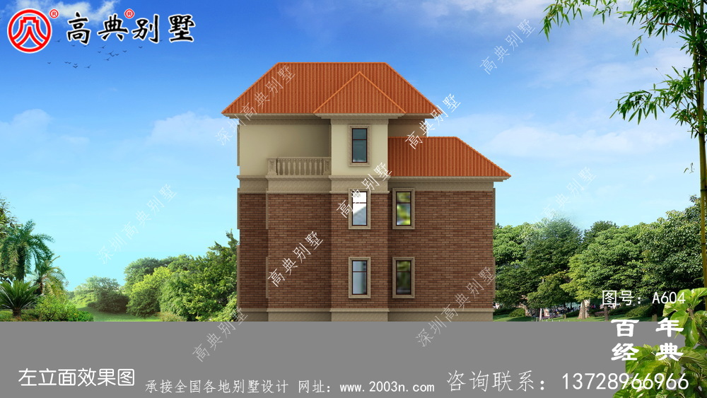 三層帶露臺小別墅施工圖_別墅設計圖紙,新農村別墅,農村自建房設計
