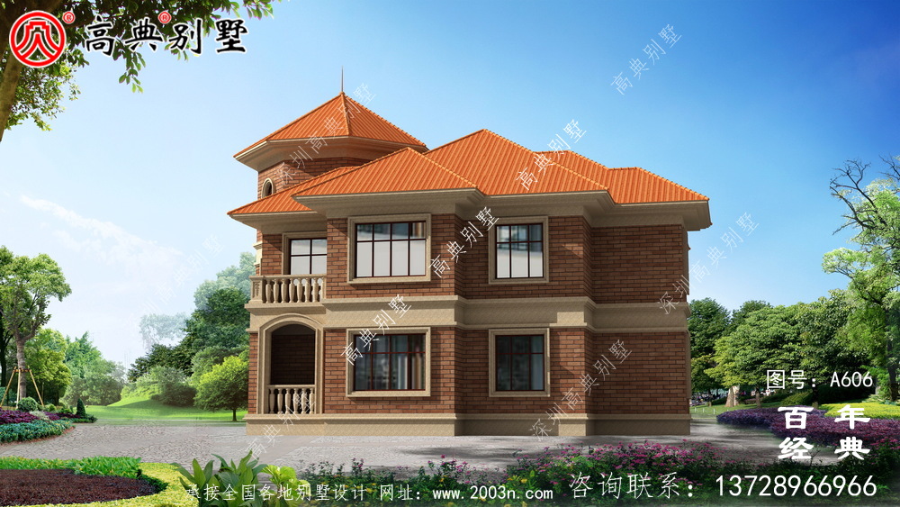 兩層歐式別墅_別墅設計圖紙,新農村別墅,農村自建房設計