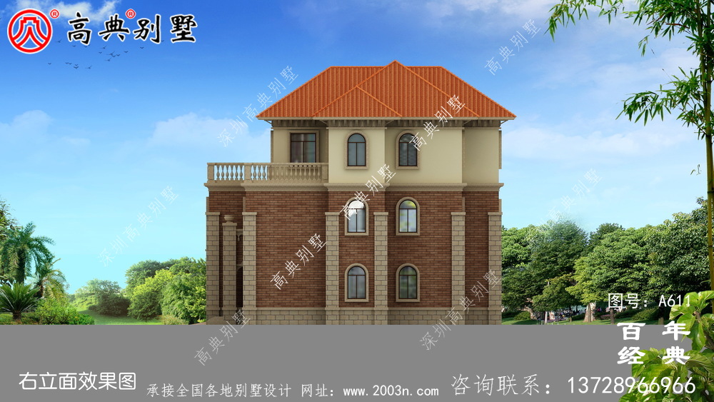 精致的三層帶車庫歐式別墅_別墅設(shè)計圖紙,新農(nóng)村別墅,農(nóng)村自建房設(shè)計